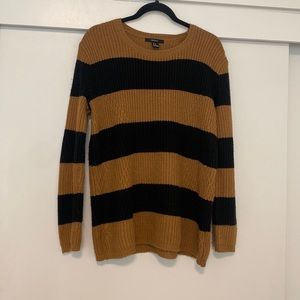 Forever 21 brown and black striped sweater